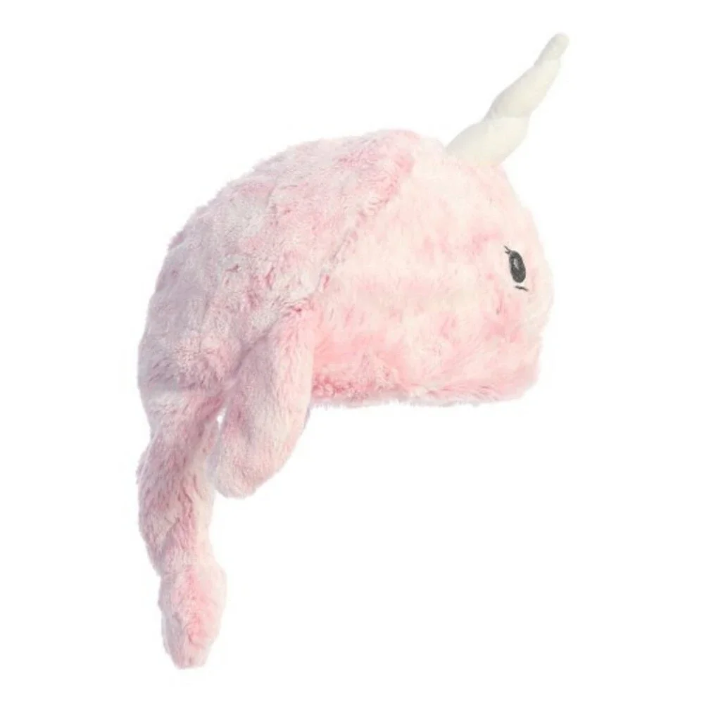 Aurora World Nora Narwhal Plush Topper Hat in Pink for Baby and Infant